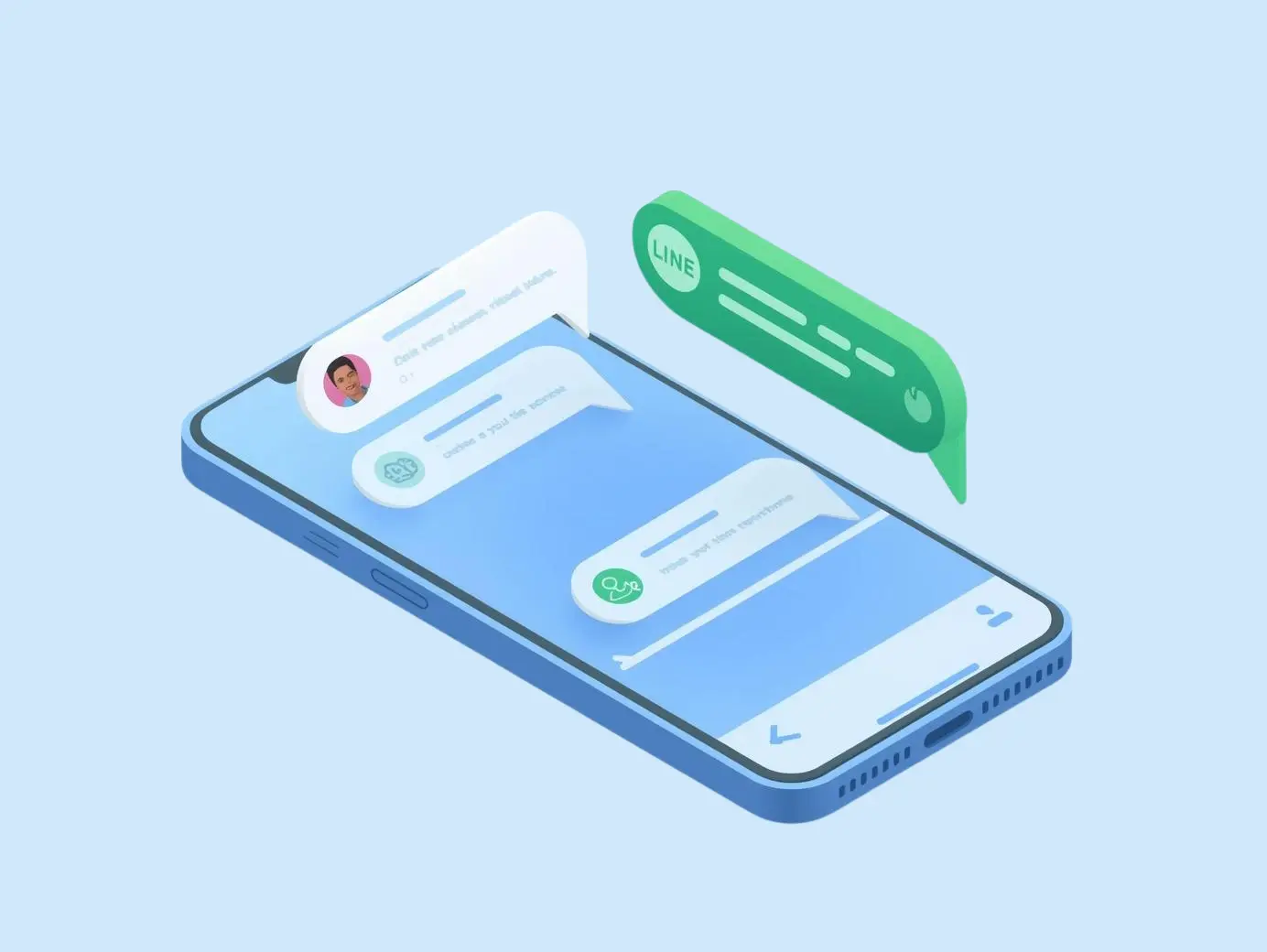 LINE notification system showing appointment reminders, no-show prevention, and automated rebooking messages for customer retention